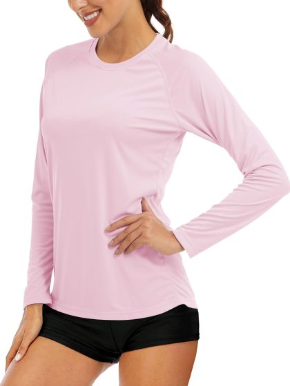 Women's Long Sleeve Shirts UPF 50+ Sun Protection Shirts for Hiking Fishing Workout Rash Guard