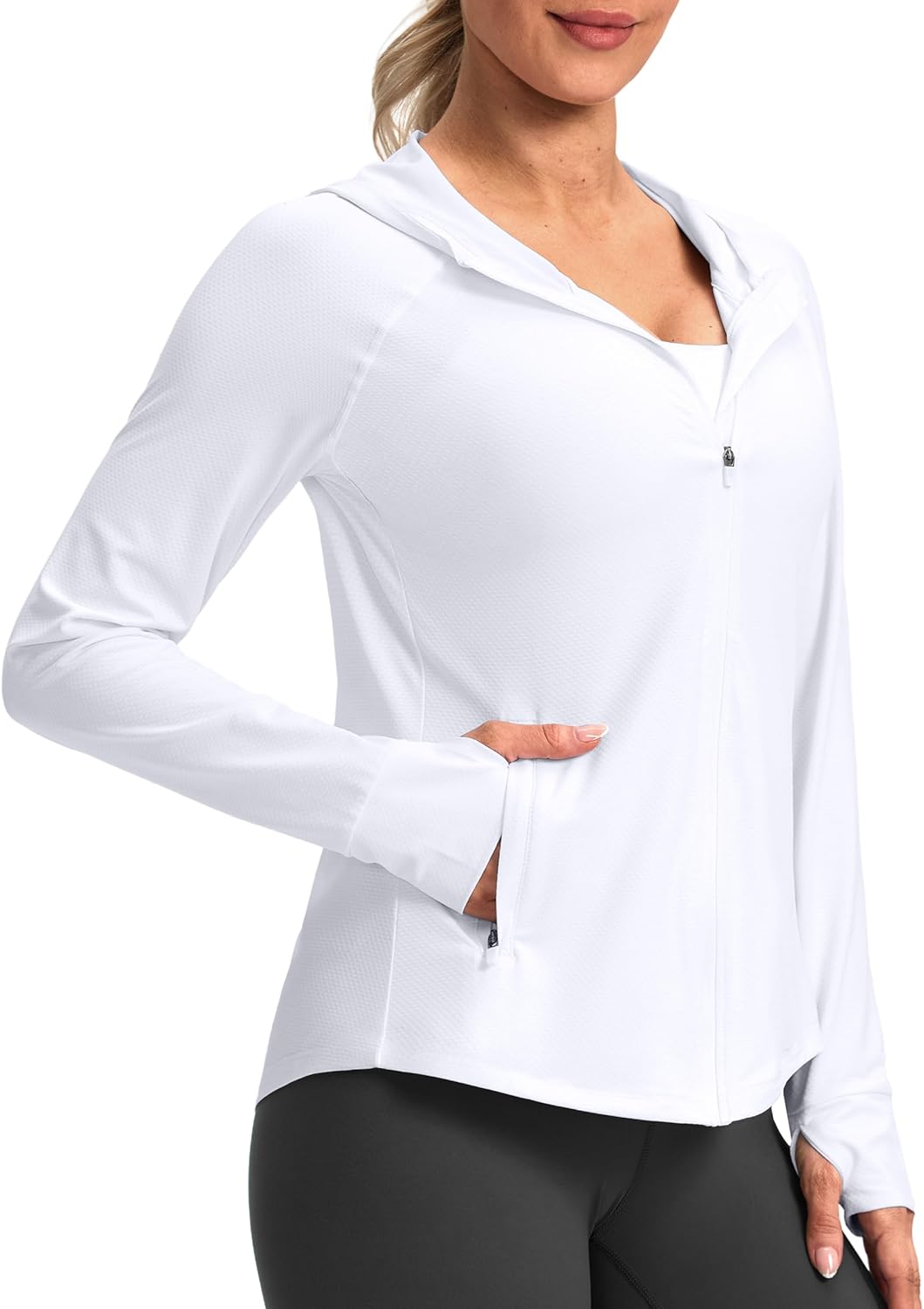 Women's UPF50+ Sun Hoodie Jacket Long Sleeve Hiking Fishing Shirt