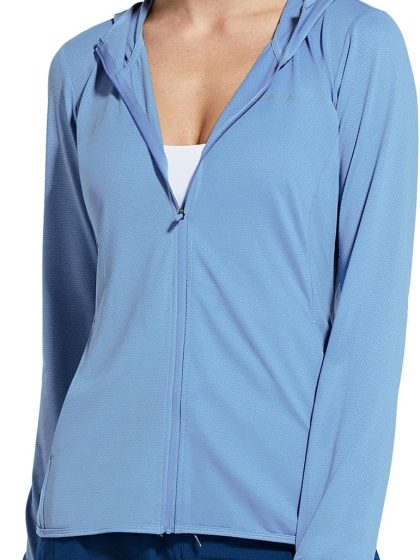 Women's Sun Protection Hoodie Jacket UPF 50+ Full Zip with Pocket
