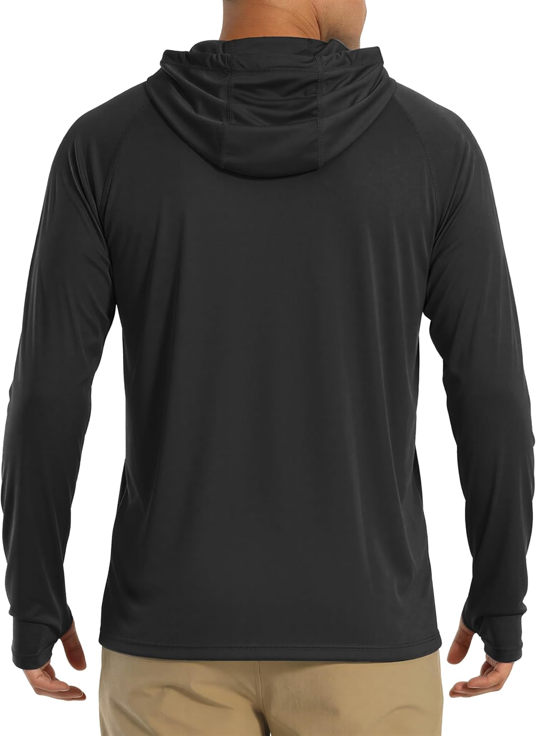 Men's Hooded UPF 50+ Sun Protection T Shirts Long Sleeve Athletic Fishing Shirts Rash Guards - Image 2